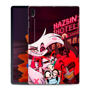 Силиконовый чехол на Samsung Galaxy Tab S7 Plus с принтом Hazbin Hotel Отель Хазбин