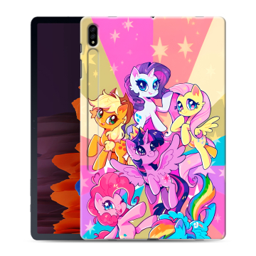 Силиконовый чехол на Samsung Galaxy Tab S7 Plus с принтом My little pony Дружба чудо