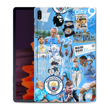 Силиконовый чехол на Samsung Galaxy Tab S7 Plus с принтом Man City Манчестер Сити
