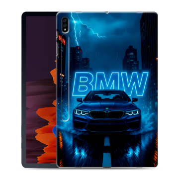 Силиконовый чехол на Samsung Galaxy Tab S7 Plus с принтом BMW БМВ