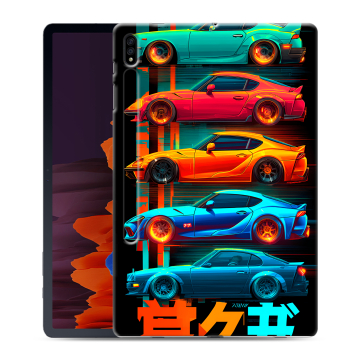 Силиконовый чехол на Samsung Galaxy Tab S7 Plus с принтом машины тачки