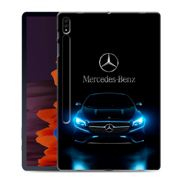 Силиконовый чехол на Samsung Galaxy Tab S7 Plus с принтом Mercedes Мерседес