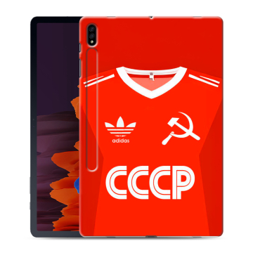 Силиконовый чехол на Samsung Galaxy Tab S7 Plus с принтом Флаг Герб СССР