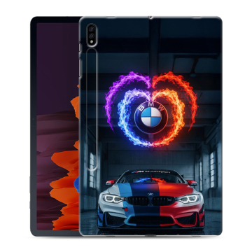 Силиконовый чехол на Samsung Galaxy Tab S7 Plus с принтом BMW БМВ