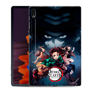 Силиконовый чехол на Samsung Galaxy Tab S7 Plus с принтом Demon Slayer Клинок рассекающий демонов