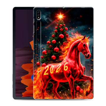 Силиконовый чехол на Samsung Galaxy Tab S7 Plus с принтом Новый год