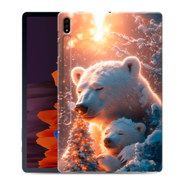 Силиконовый чехол на Samsung Galaxy Tab S7 Plus с принтом Новый год