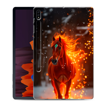 Силиконовый чехол на Samsung Galaxy Tab S7 Plus с принтом Новый год