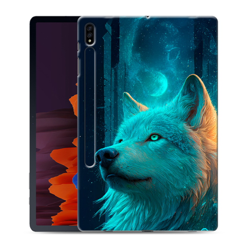 Силиконовый чехол на Samsung Galaxy Tab S7 Plus с принтом бабочки саккура Силиконовый чехол на Samsung Galaxy Tab S7 Plus с принтом бабочки саккура