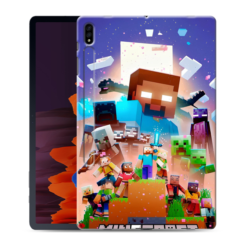 Силиконовый чехол на Samsung Galaxy Tab S7 Plus с принтом Майнкрафт Minecraft Силиконовый чехол на Samsung Galaxy Tab S7 Plus с принтом Майнкрафт Minecraft