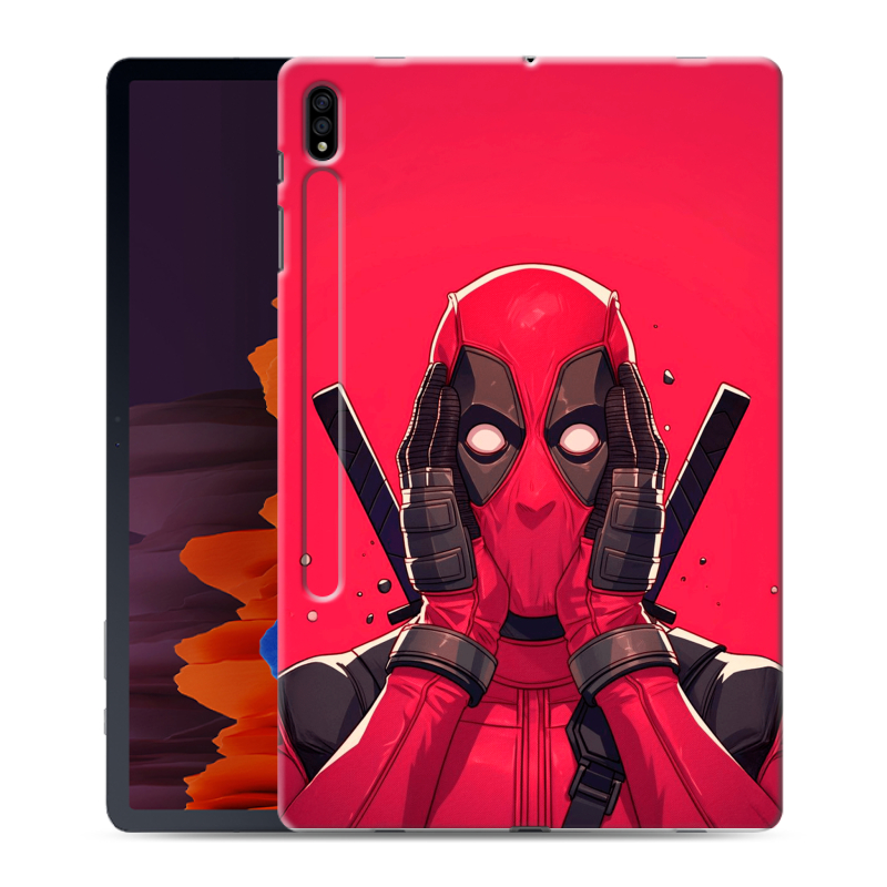 Силиконовый чехол на Samsung Galaxy Tab S7 Plus с принтом Дедпул Deadpool Силиконовый чехол на Samsung Galaxy Tab S7 Plus с принтом Дедпул Deadpool