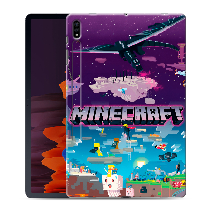 Силиконовый чехол на Samsung Galaxy Tab S7 Plus с принтом Майнкрафт Minecraft Силиконовый чехол на Samsung Galaxy Tab S7 Plus с принтом Майнкрафт Minecraft