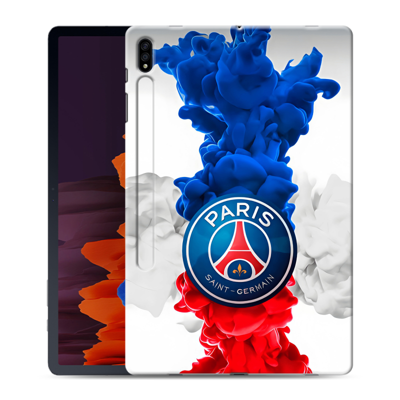 Силиконовый чехол на Samsung Galaxy Tab S7 Plus с принтом PSG ПСЖ Силиконовый чехол на Samsung Galaxy Tab S7 Plus с принтом PSG ПСЖ