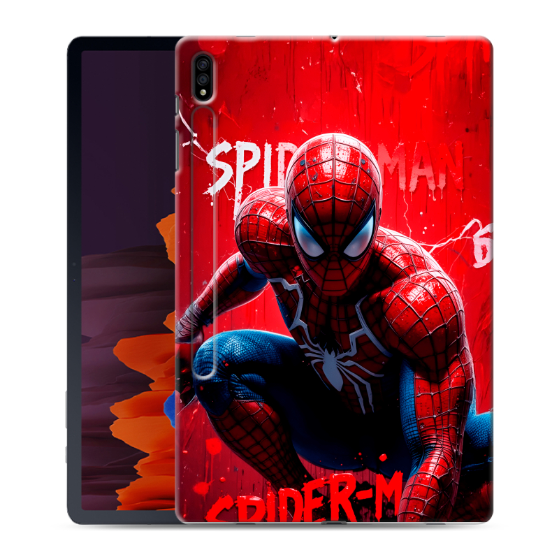 Силиконовый чехол на Samsung Galaxy Tab S7 Plus с принтом Spiderman Человек паук Силиконовый чехол на Samsung Galaxy Tab S7 Plus с принтом Spiderman Человек паук