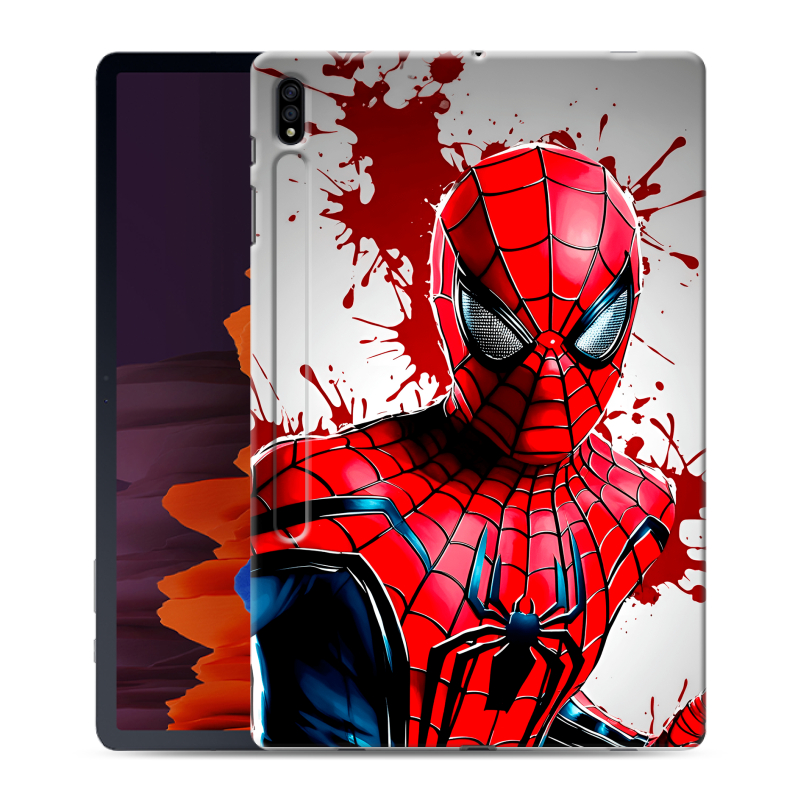 Силиконовый чехол на Samsung Galaxy Tab S7 Plus с принтом Spiderman Человек паук Силиконовый чехол на Samsung Galaxy Tab S7 Plus с принтом Spiderman Человек паук