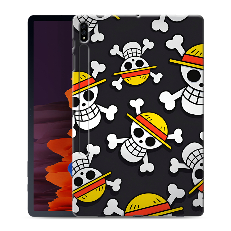 Силиконовый чехол на Samsung Galaxy Tab S7 Plus с принтом One Piece Ван Пис Силиконовый чехол на Samsung Galaxy Tab S7 Plus с принтом One Piece Ван Пис