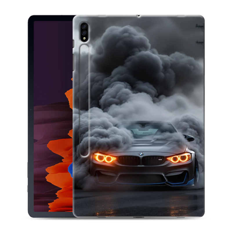 Силиконовый чехол на Samsung Galaxy Tab S7 Plus с принтом BMW БМВ Силиконовый чехол на Samsung Galaxy Tab S7 Plus с принтом BMW БМВ