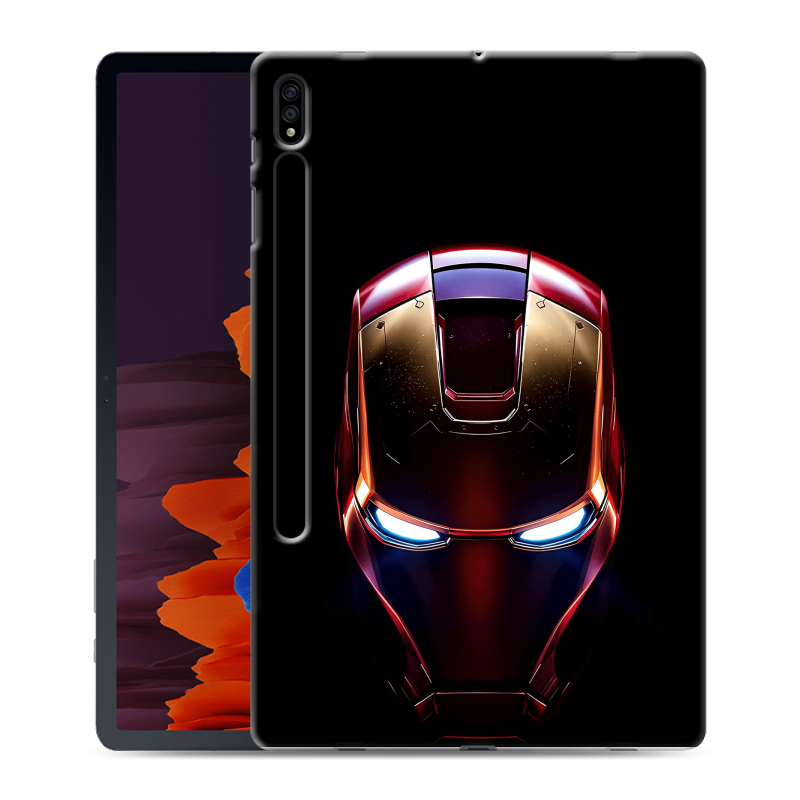 Силиконовый чехол на планшета Samsung Galaxy Tab S7 Plus с принтом IronMan Железный человек Силиконовый чехол на планшета Samsung Galaxy Tab S7 Plus с принтом IronMan Железный человек