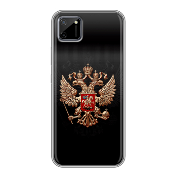 Силиконовый чехол на Realme C11 с принтом Герб России