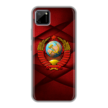 Силиконовый чехол на Realme C11 с принтом Герб СССР