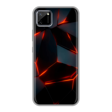 Силиконовый чехол на Realme C11 с принтом Яркие абстракции