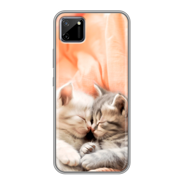 Силиконовый чехол на Realme C11 с принтом Котята Силиконовый чехол на Realme C11 с принтом Котята
