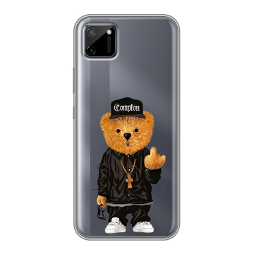 Силиконовый чехол на Realme C11 с принтом Мишка