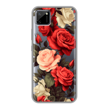 Силиконовый чехол на Realme C11 с принтом Розы