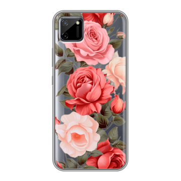 Силиконовый чехол на Realme C11 с принтом Розы
