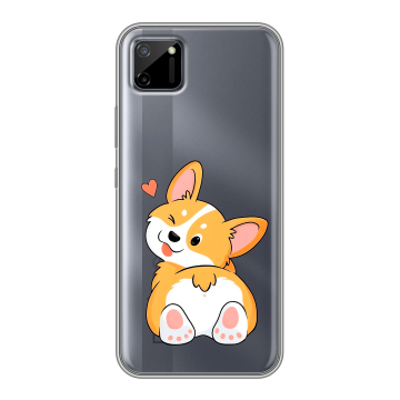 Силиконовый чехол на Realme C11 с принтом Корги