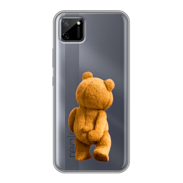 Силиконовый чехол на Realme C11 с принтом Медведь