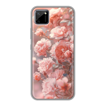 Силиконовый чехол на Realme C11 с принтом Розовые розы