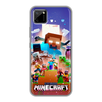 Силиконовый чехол на Realme C11 с принтом Майнкрафт Minecraft Силиконовый чехол на Realme C11 с принтом Майнкрафт Minecraft