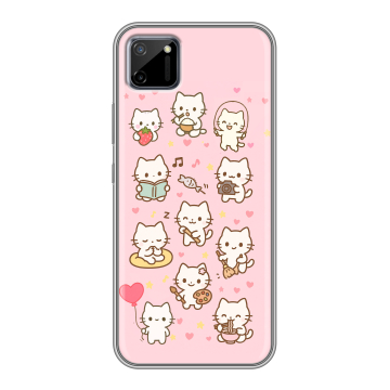 Силиконовый чехол на Realme C11 с принтом Hello Kitty Хелоу Кити