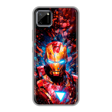 Силиконовый чехол на Realme C11 с принтом Железный человек Ironman