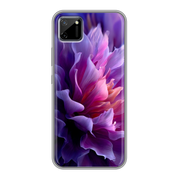 Силиконовый чехол на Realme C11 с принтом женский цветы