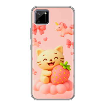 Силиконовый чехол на Realme C11 с принтом для девочек
