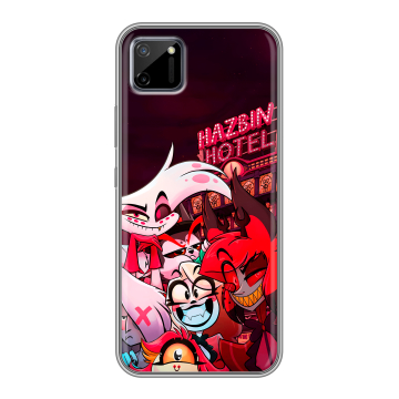 Силиконовый чехол на Realme C11 с принтом Hazbin Hotel Отель Хазбин