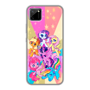 Силиконовый чехол на Realme C11 с принтом My little pony Дружба чудо