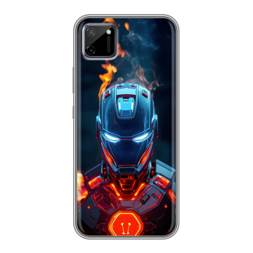 Силиконовый чехол на Realme C11 с принтом IronMan Железный человек Силиконовый чехол на Realme C11 с принтом IronMan Железный человек