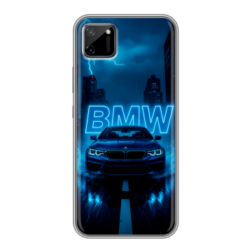 Силиконовый чехол на Realme C11 с принтом BMW БМВ
