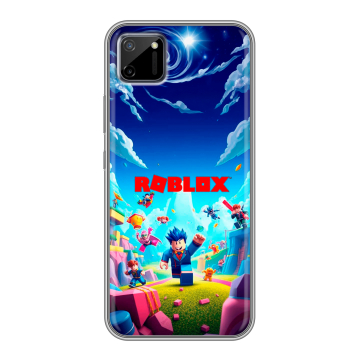 Силиконовый чехол на Realme C11 с принтом Roblox Роблокс Силиконовый чехол на Realme C11 с принтом Roblox Роблокс