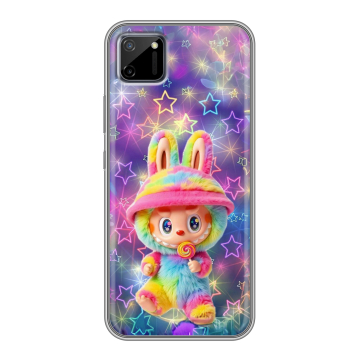 Силиконовый чехол на Realme C11 с принтом Labubu Лабубу