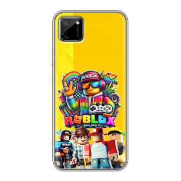 Силиконовый чехол на Realme C11 с принтом Roblox Роблокс