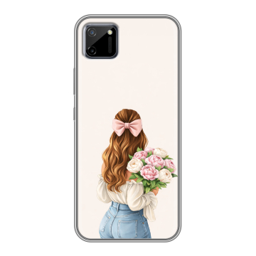 Силиконовый чехол на Realme C11 с принтом женский