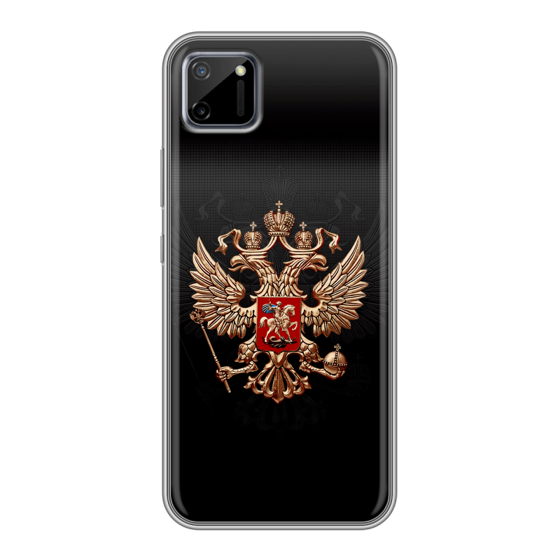 Силиконовый противоударный чехол на Realme C11 с принтом Герб России Силиконовый противоударный чехол на Realme C11 с принтом Герб России