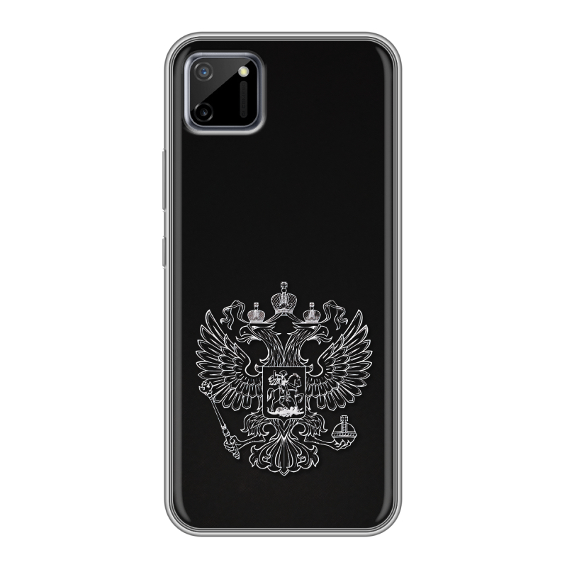 Силиконовый противоударный чехол на Realme C11 с принтом Герб России Силиконовый противоударный чехол на Realme C11 с принтом Герб России