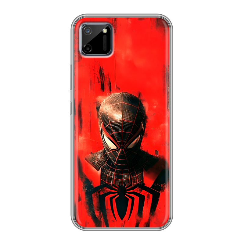 Силиконовый чехол на Realme C11 с принтом человек паук spiderman Силиконовый чехол на Realme C11 с принтом человек паук spiderman