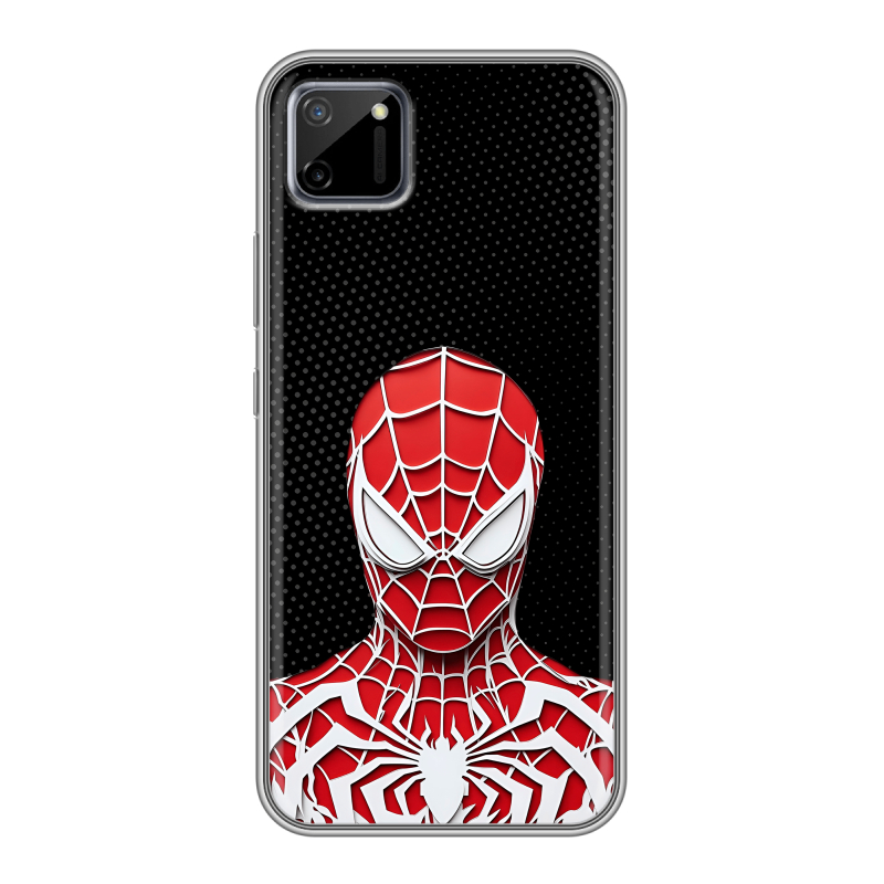 Силиконовый чехол на Realme C11 с принтом человек паук spiderman Силиконовый чехол на Realme C11 с принтом человек паук spiderman
