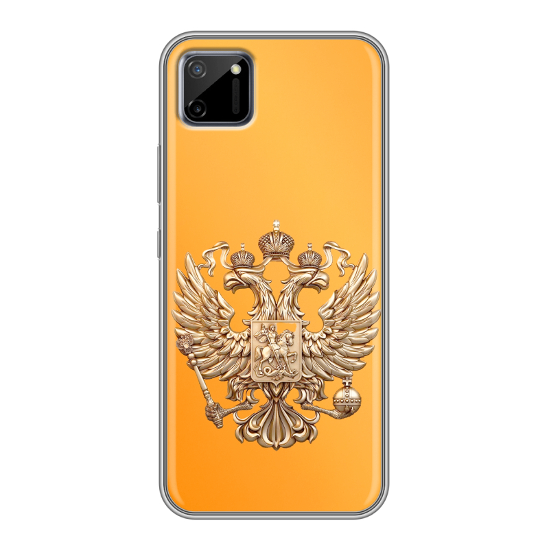 Силиконовый чехол на Realme C11 с принтом Герб Флаг России Силиконовый чехол на Realme C11 с принтом Герб Флаг России